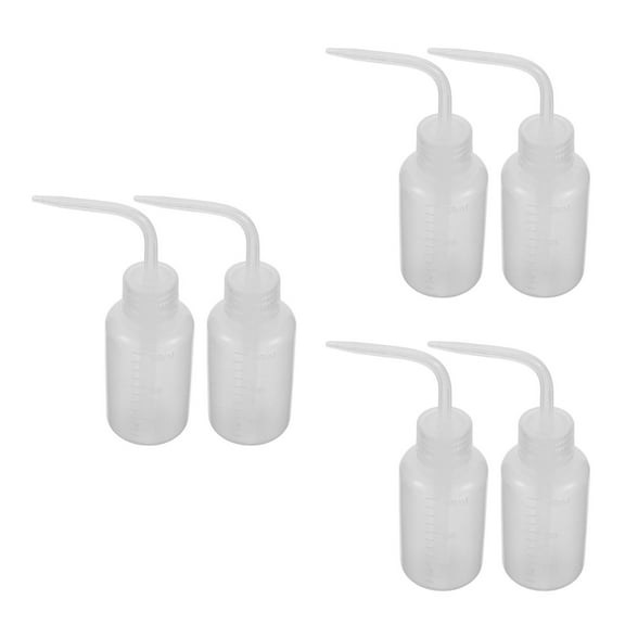 Masteelf 6 pcs  Plastic Lab Bottle 150ml Plastic Squeeze Wash Bottles Squirt Bottle Tattoo Bottle for Cleaning Water Tools Plant Irrigation Experiments Supplies