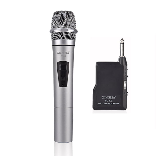Micrófono inalámbrico dinámico de batería XINGMA PC-K3 Micrófono de karaoke de mano VHF con receptor para amplificadores de voz para cantar KTV Scienceny DZ2890-00B