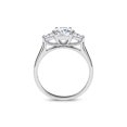 thumbnail image 2 of SparklingSplendor 3 Stone Radiant Cut 1.5 ct Moissanite Diamond 925 Silver Promise Ring for Women, 2 of 4