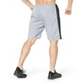 thumbnail image 4 of BROKIG Mens Sidemesh Workout Running Shorts with Zip Pockets Gym Athletic Shorts (X-Large, Light Grey), 4 of 9