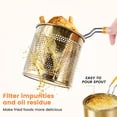 thumbnail image 4 of Wekvgz Small Fryer Pot with Basket and Lid Compact Stainless Steel Deep Fryer Cooking Pot Safe Oil Mini Fryer Practical Deep Fryer Cooking Pot for Restaurant, 4 of 10