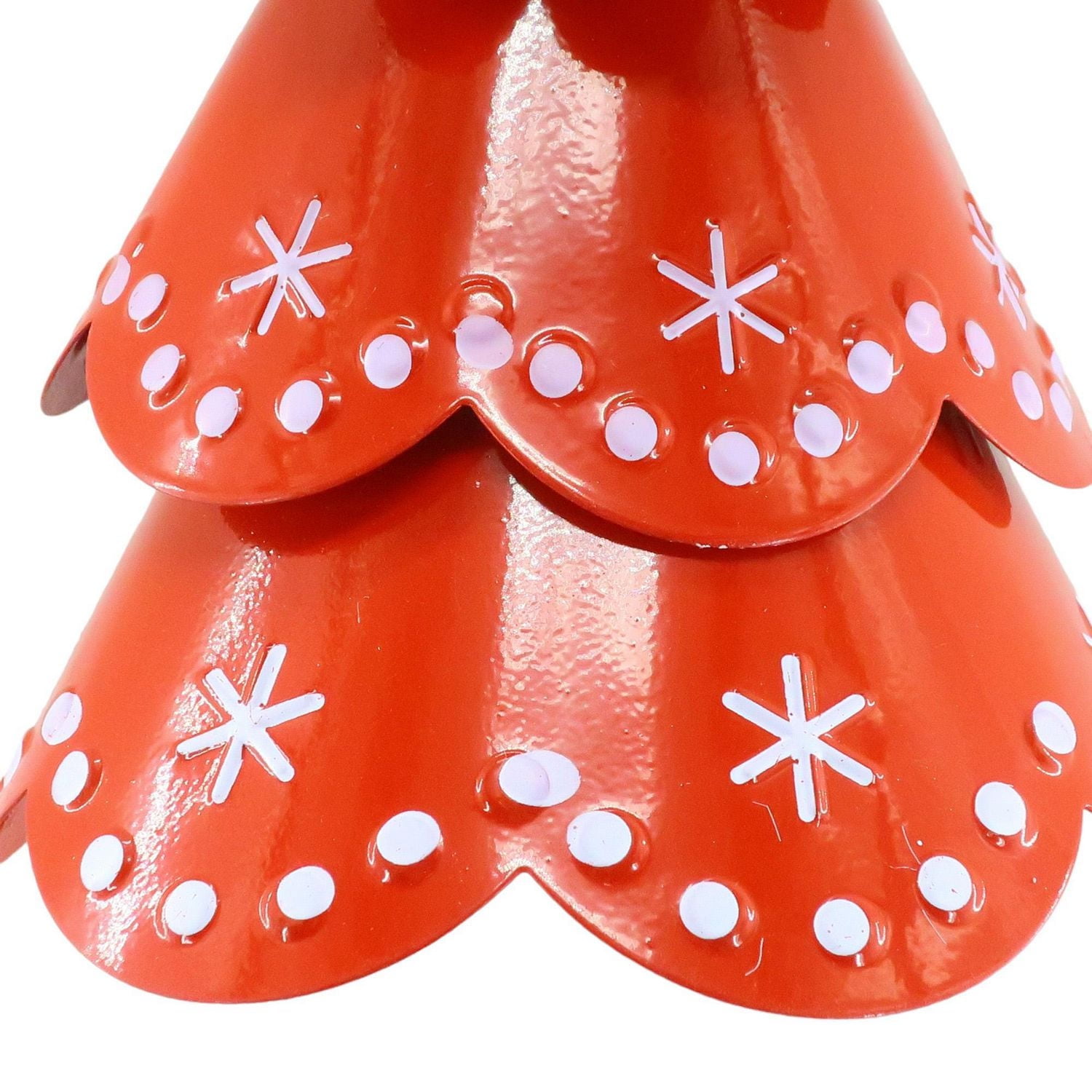 Holiday Time Metal Red/White Tree Ornament