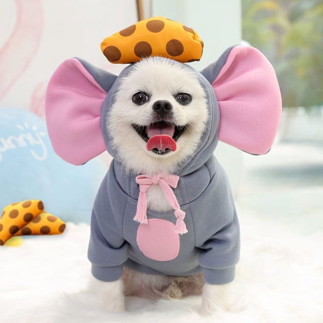 Pet Clothes Rack Hanger Winter Cartoon Dog Clothes Sweater Warm Christmas Pet Sweaters for Small Dogs Pet Clothing Pet Cartoon Dog Printed Antlers Pullover Sweater Puppy Pet Clothes