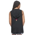 thumbnail image 4 of Expert Brand USA-Made Women's MoCA Cotton Blend Sleeveless Tunic Hoodie, Black, Medium, 4 of 9