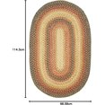 thumbnail image 2 of Homespice Russett Oval Braided Rug 27x45, Brown, Country Charm for Kitchen, Entryway, Bathroom Decor, 2 of 8