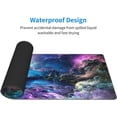 thumbnail image 4 of Galaxy Purple Blue Gaming Mouse Pad Desk Mat XL 31.5×11.8 Inch Abstract Nebula Universe Space Extended Mousepad 30X80cm with Non-Slip Rubber Base Stitched Edge Large Desk Pad for Gamer Office, 4 of 6