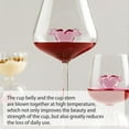 thumbnail image 6 of MANMAOHE 17oz Crystal Red Wine Glasses Set of 2 Romantic Heart Shaped Wine Glasses Creative Cocktail Drinking Glasses Unique Wine Goblet Clear Glass Cups for Wedding Valentine Partys(500ml), 6 of 8