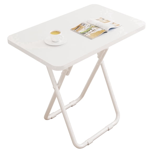 LENLN Folding Portable Table, Folding TV Tray Table, Compact Foldable Dining Table 26in Height - Lightweight Easy-Store Table for Small Spaces & Parties