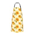 thumbnail image 2 of Pofeuu Light Yellow Plaid Sunflower Print Waterproof Apron with Pockets Adjustable Cooking Aprons Kitchen Bib for Baking Household Cleaning, 2 of 8