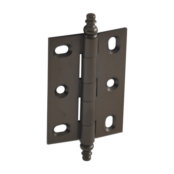 Brixwell QID6-005 Decorative Butt Hinge With Mortise Minaret Finial Oil Rubbed Bronze Finish 44 mm Width