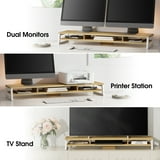 Fenge Dual Monitor Stand Riser for Desk, 42.5in Large Monitor Stands ...