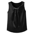 thumbnail image 4 of Curuila Womens Summer Tops Crew Neck Sleeveless Solid Color Comfortable Casual Wear T Shirt Black Size L, 4 of 4