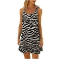 thumbnail image 2 of Itsame Womens Casual Dresses Round Neck Tie Dyeing Thin Dress Multicolor Size XL, 2 of 6