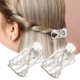 thumbnail image 2 of 2 pinzas de plástico para el cabello, pinzas para el cabello, pasadores para el cabello para mujeres, gris claro, 3.39''x1.89''x0.91'', 2 of 7