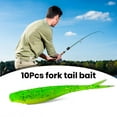 thumbnail image 4 of 10Pcs Fork Tail Soft Bait Fishing Lure Shad Artificial Bait Bass Jig Head Texas Rig Drop Shot Lot 10 Pieces Wobbler For Pike, 4 of 10