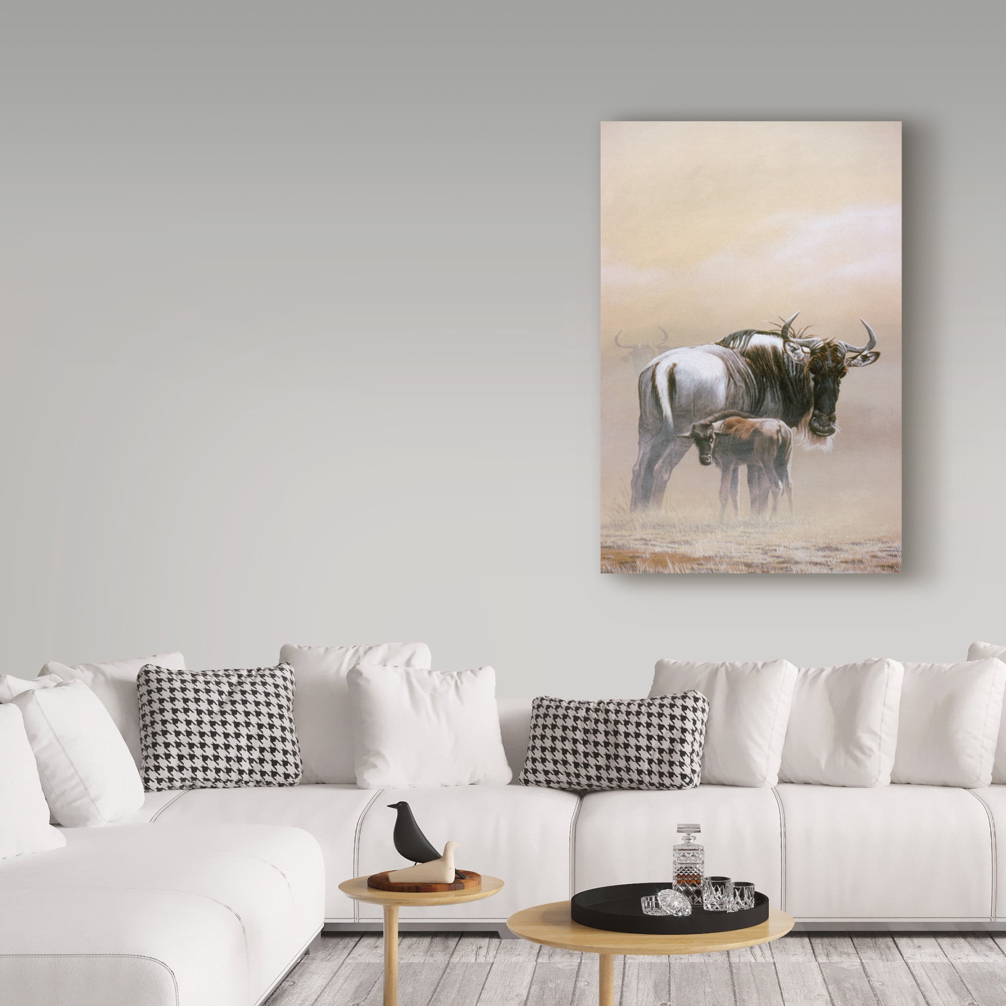Trademark Fine Art 'Wildebeest' Canvas Art by Ron Parker