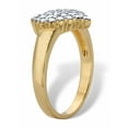 thumbnail image 2 of PalmBeach Jewelry Diamond Accent Stippled Cluster Heart-Shaped Ring Gold-Plated, 2 of 5