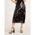 thumbnail image 2 of Scoop Women's & Women's Plus Paillette Sequin Midi Skirt, Sizes XS-4X, 2 of 4