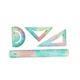 thumbnail image 5 of 4Pcs Plastic Ruler Set Flexible Ruler Soft Bendable Ruler Foldable Ruler with Triangles Ruler Protractor Straight Ruler, 5 of 8