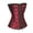 Red, variant on Underbust Corset for Women with Lace Trim and Detachable Garters, Waist Trainer Belt and Panty Set for Shapewear and Burlesque
