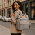 thumbnail image 4 of P@B PBell Baby Diaper Bags with Changing Station, Waterproof Diaper Bag Backpack for Moms Dads with USB Charging Port, Baby (Grey), 4 of 10