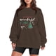 thumbnail image 1 of Gibobby Sudaderas de Navidad para mujer Navidad Mujer Casual Y 2 K Manga Larga Impreso Sudadera Suelta Cuello Redondo Sudadera Blusa(Marrón,G), 1 of 4