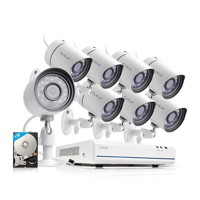 Funlux Wireless Security Camera System  Smart Home HD Indoor Outdoor WiFi 3 PACK 