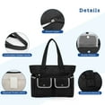 thumbnail image 4 of GYNKY Tote Bag for Woman, Large Capacity Gym Bag Waterproof Puffer Shoulder Work Bag with Multiple Compartments, Black, 4 of 8