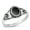 Black Simulated Onyx, variant on CHOOSE YOUR COLOR Flower Bali Simulated Black Onyx Wholesale Ring .925 Sterling Silver Band CZ Female Size 5