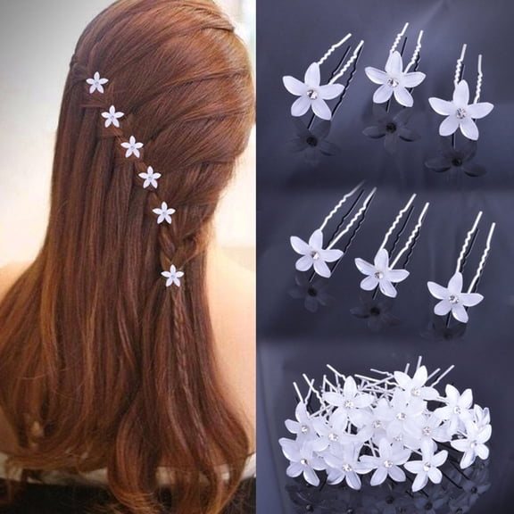 Milisten 20Pcs U Shaped Hair Sticks Decorative Hairpins for Women Simple but Design White
