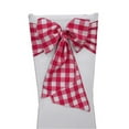 thumbnail image 6 of LA Linen TCcheck8x108-Pk10-RoyalK50 Gingham Checkered Chair Bows, White & Royal Blue - 8 x 108 in. - Pack of 10, 6 of 7