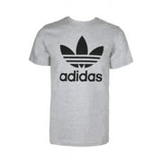 Adidas Mens Trefoil Logo Graphic Athletic Short Sleeve T-Shirt, Black, Size M