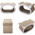 thumbnail image 3 of 2-in-1 Cat-Head Scratching Board Lounge Bed Pad, Cat Scratcher, Versatile, Natural, 3 of 6