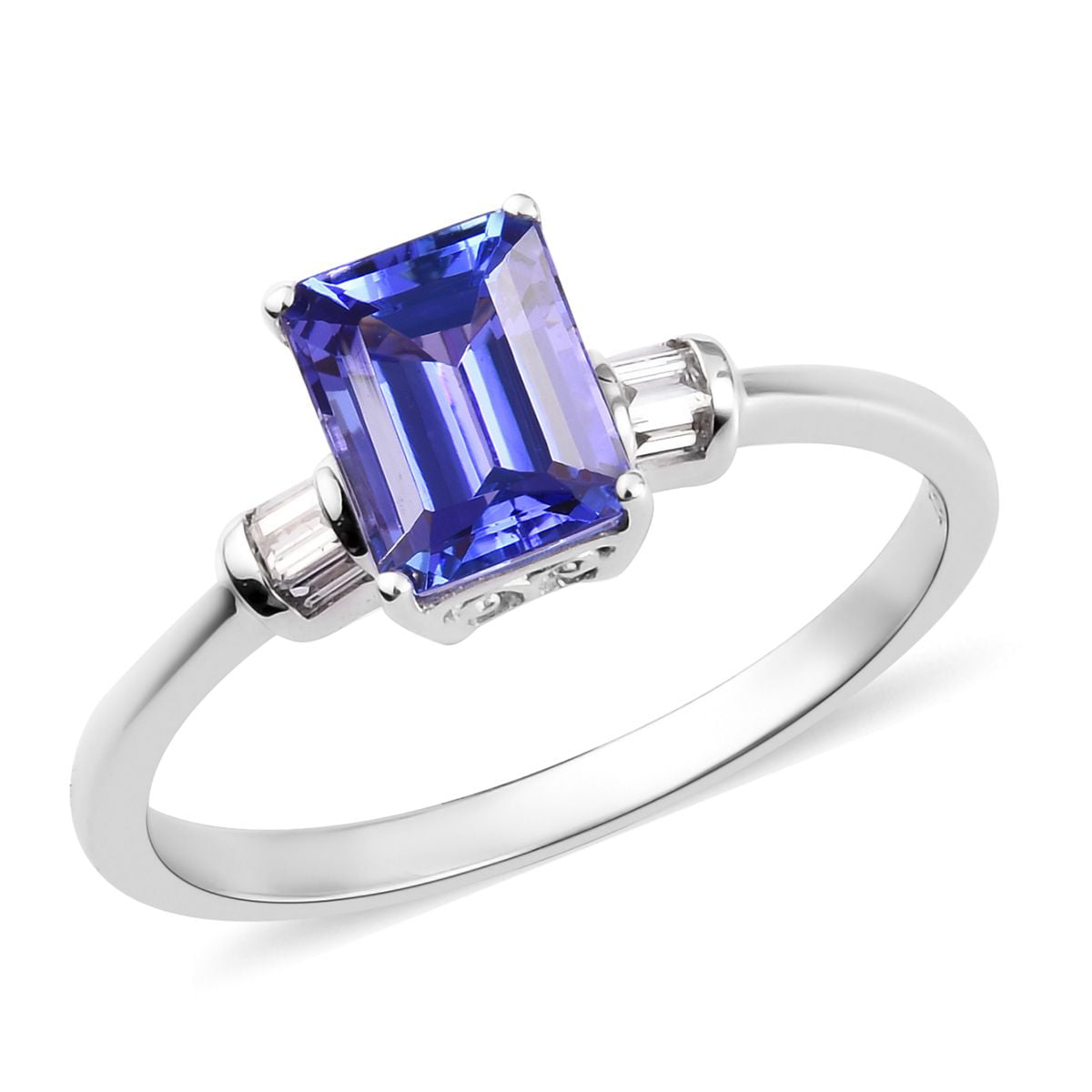 AAA Tanzanite Diamond Wedding Unisex Ring