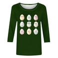 thumbnail image 5 of Xixinqiwan Christian Easter Women Shirts 3/4 Sleeves,Women Happy Easter Egg Gift Blouses for Ladies Elbow 3/4 Sleeve Round Neck Funny Bunny Easter Graphic Tops Tees, 5 of 5