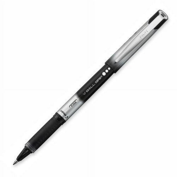Pilot Vball Grip Liquid Ink Roller Ball Pens, Black Ink Fine Point 3-PACK(35570)