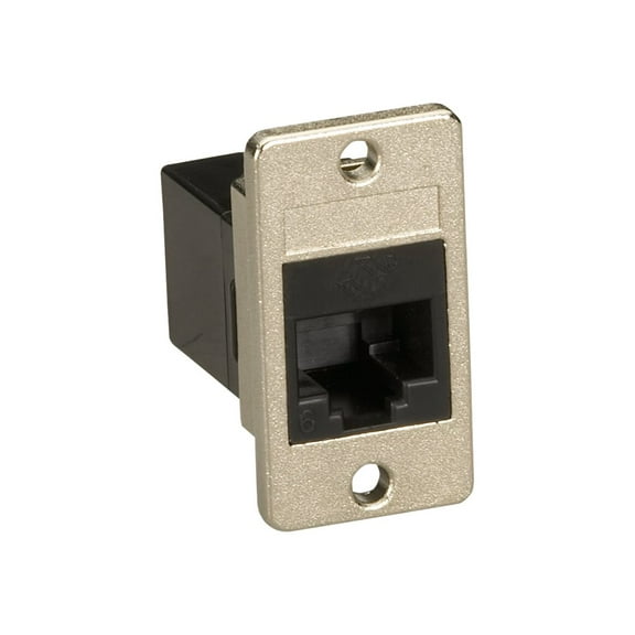 Black Box Network Services FMT1020 CAT6 RJ-45 Panel Mount Couplers, Unshielded - Black