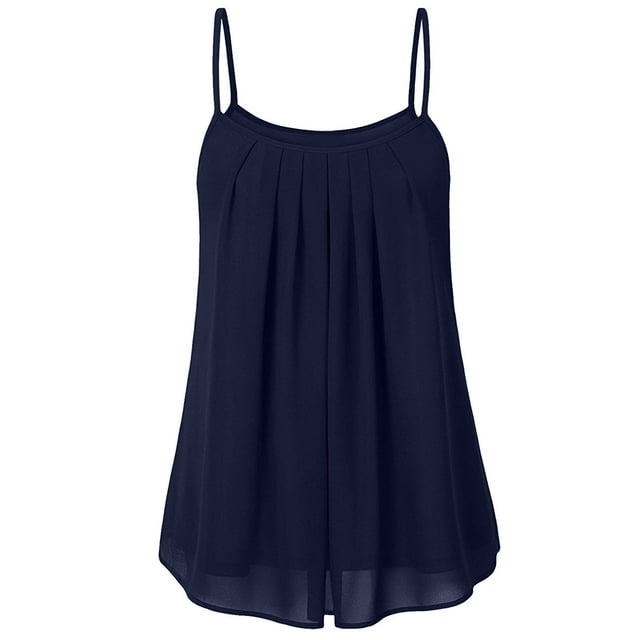 Birdeem Womens Summer Plus Size Casual Loose Solid Color Suspender Vest Suspender Top