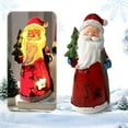 thumbnail image 3 of Christmas Santa Claus Figurines Ornaments, Handcrafted Standing Santa Claus Night Light, Crafts Resin Santa Sculpture for Home Decor Gifts, 3 of 10