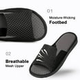 thumbnail image 3 of LongBay Men's Memory Foam Slide Slippers Breathable House Shoes Slip-On Open Toe Slippers, 3 of 6