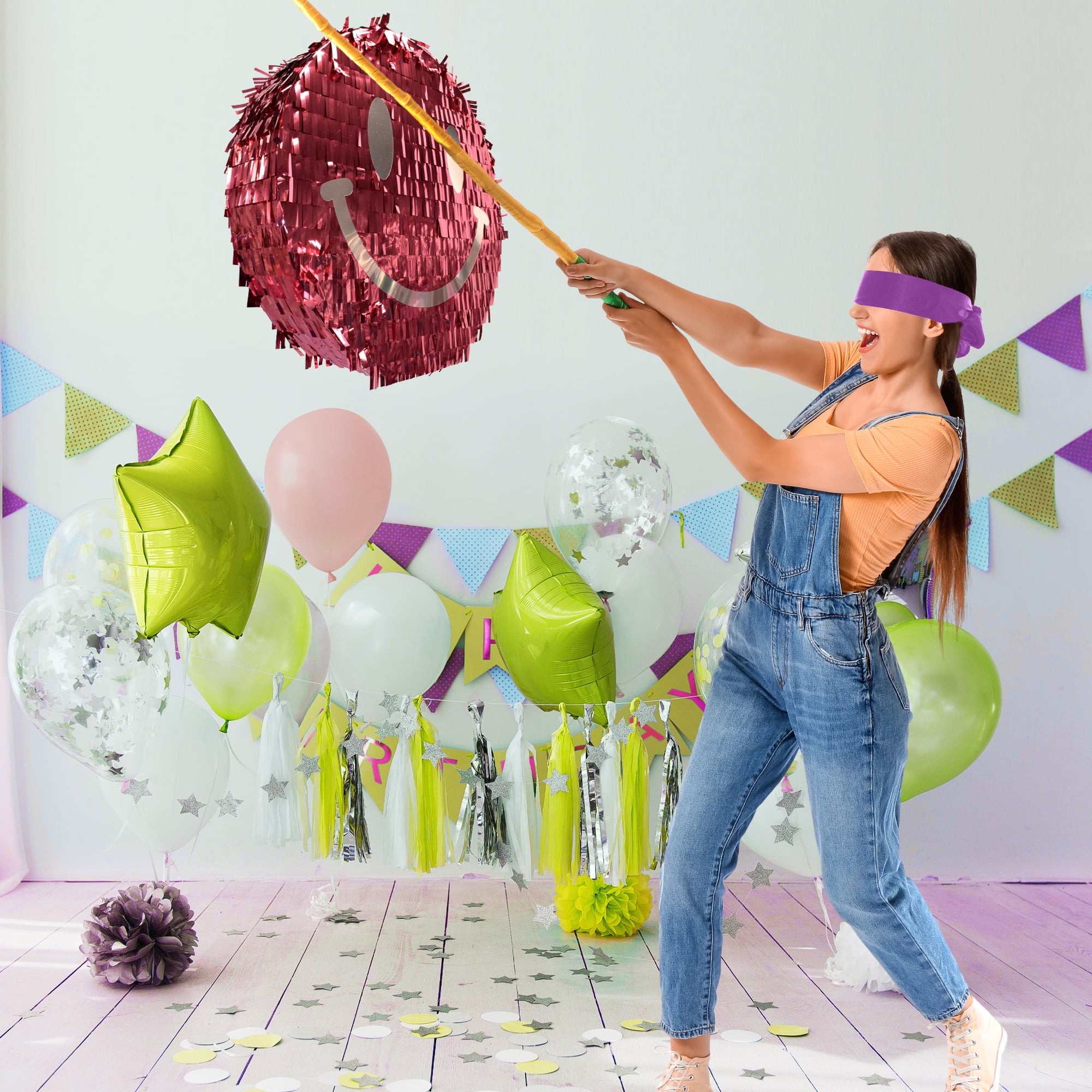 Way To Celebrate Medium Foil Smile Pinata - 1 Pcs/Pack