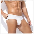 thumbnail image 4 of Afuyipoi Men Triangle Underpants,Lightweight Quick Dry Elastic Waist Hipster Briefs White M, 4 of 4