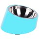 thumbnail image 1 of Comedero azul para perros y gatos, comedero basculante y antideslizante de melamina con comedero extraíble de acero inoxidable resistente (mascotas hasta 5 kg - 220 ml) JAMW Sencillez, 1 of 5