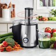 thumbnail image 2 of Peach Street Centrifugal Juicer 700W Juice Extractor Juicing Machine, 3 Wide Feeder for Whole Fruits, Vegetable, with Micro-Mesh Filter Easy to Clean, Stainless Steel, 2 of 5