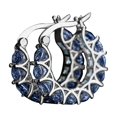 thumbnail image 1 of Pendientes de estilo para las mujeres Pendientes de encaje con incrustaciones de circonio completo de estilo francés Pendientes en forma de U, 1 of 8