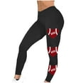 thumbnail image 4 of Funny Football Printed Yoga Pants for Women 2024 Trendy Game Day Leggings Casual Seamless Daily Outing Beach Trousers for Fall, 4 of 5