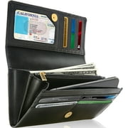 Genuine Leather Wallets For Women - Ladies Accordion With Coin Purse And ID Window RFID Blocking