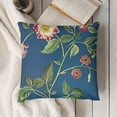 thumbnail image 3 of Throw Pillow Covers Navy Blue Pillow Cases Flower Decorative Cushion Cases for Sofa Living Room, 3 of 5