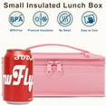 thumbnail image 2 of Fammart Lunch Box, Insulated Lunch Bag Mini Cooler with Handle for Women Men, Pink, 2 of 7