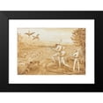 thumbnail image 2 of Giovanni Domenico Tiepolo 18x14 Black Modern Framed Museum Art Print Titled - Punchinellos Hunting Waterfowl (C. 1800), 2 of 5
